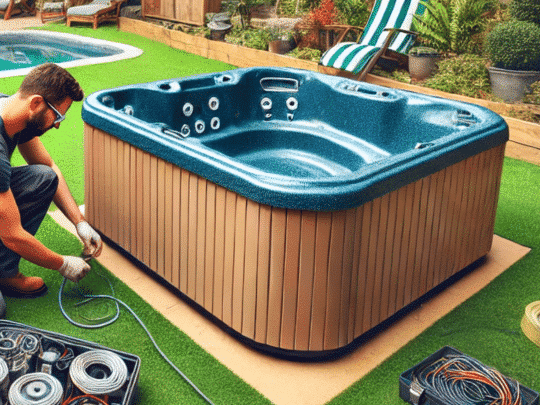 newton electrician installing a hot tub
