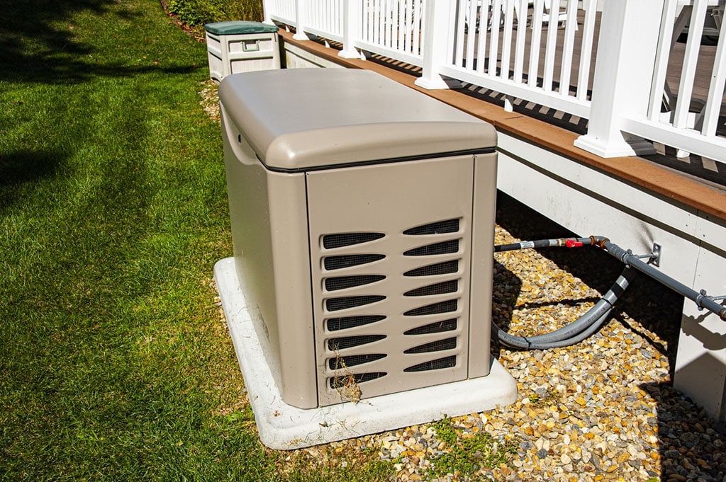 generator in newton ma on concrete pad