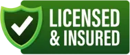 Licensed and Insured badge.