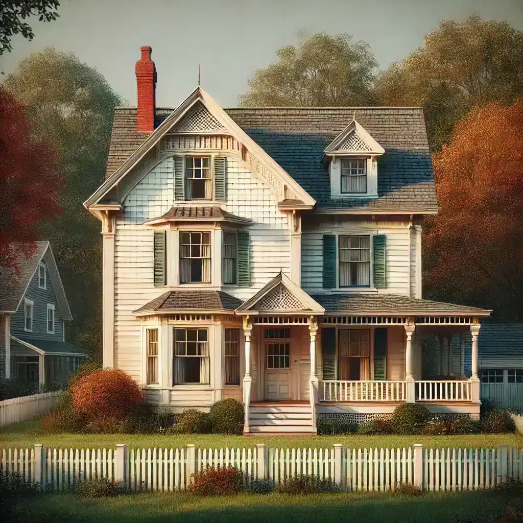 exterior view of older, single-family home in Massachusetts