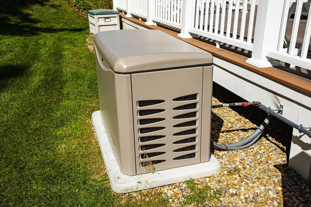 generator in newton ma on concrete pad